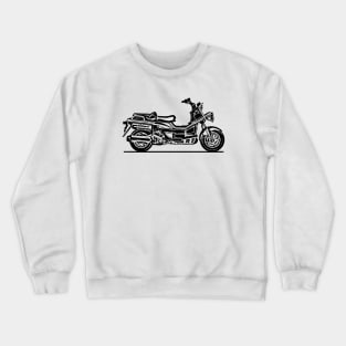 Big Ruckus Motorcycle Sketch Art Crewneck Sweatshirt